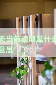 ‘当前无逾期是什么情况？深入了解其含义与影响因素