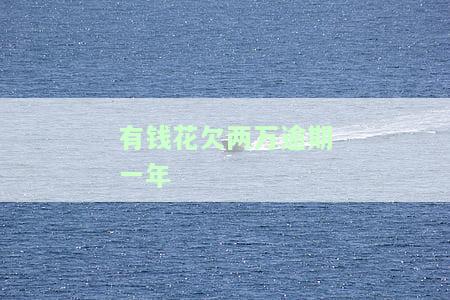 有钱花两万逾期两年，逾期两年，有钱也得还：欠款两万元的教训