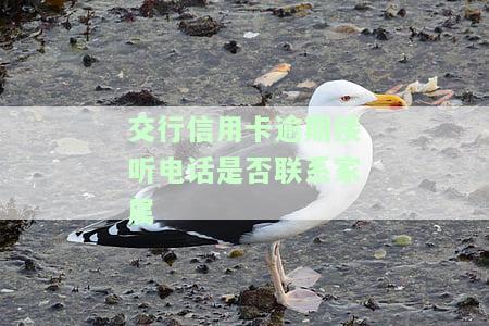 交行信用卡逾期：接听电话是否已联系家属？如何查询？