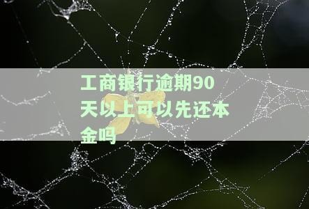 工商银行逾期90天以上能否先还本金？原因解析