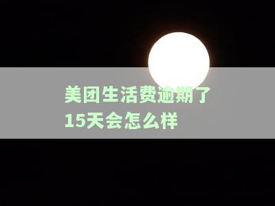 美团生活费逾期15天没还后果会怎么样，逾期15天未还美团生活费？可能面临的严重后果！