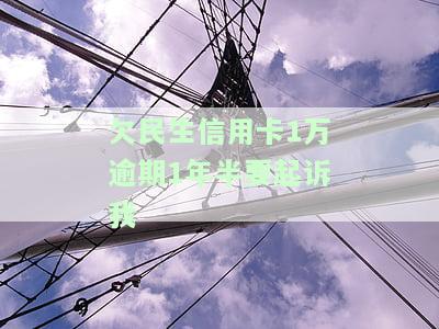 欠民生信用卡1万逾期1年半要起诉我该怎么办，欠民生信用卡1万逾期1年半，遭遇起诉怎么办？