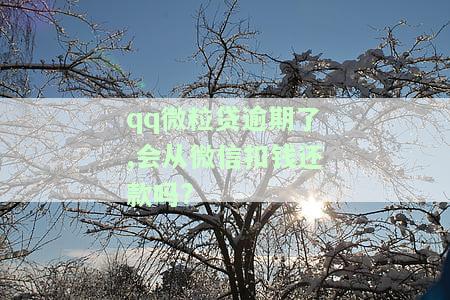 qq微粒贷逾期了,会从微信扣钱还款吗?-qq微粒贷逾期了,会从微信扣钱还款吗安全吗