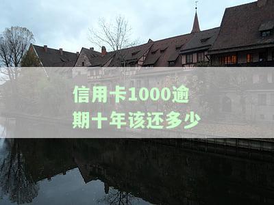 欠信用卡一千十年没还怎么办，解决债务问题：欠信用卡一千十年未还应如何处理？