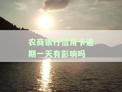 农商行信用卡逾期一天的影响：会产生不良记录，推一天还款是否有影响？