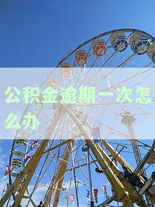 公积金逾期一次怎么办-公积金逾期一次怎么办理