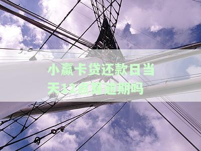 小赢卡贷还款日当天12点算逾期吗，关于小赢卡贷还款日的疑问：12点前还款算逾期吗？
