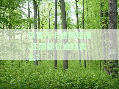 玖富万卡逾期结清,还需要付逾期费么?