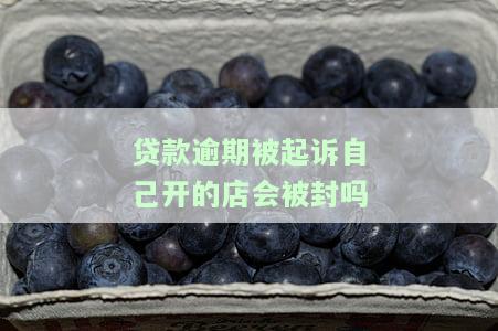 贷款逾期被起诉自己开的店会被封吗-贷款逾期被起诉了
