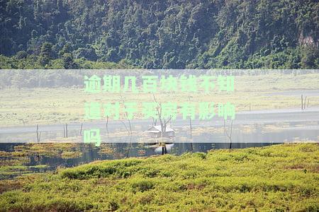 逾期几百块钱不知道对于买房有影响吗知乎，逾期几百元对买房有影响吗？——知乎用户询问