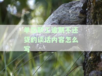 贷款逾期被单位谈话：如何妥善处理与解决？