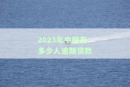 2021中国逾期人数及贷款情况统计