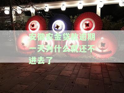 安徽农金贷款晚还一天会继续放款吗？