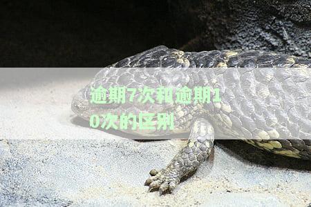 逾期7次和逾期10次的区别