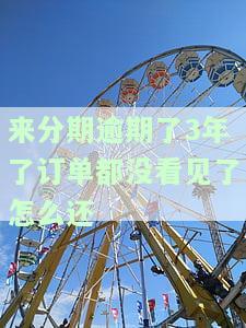 来分期逾期了3年了订单都没看见了怎么还-来分期逾期了3年了订单都没看见了怎么还没有了