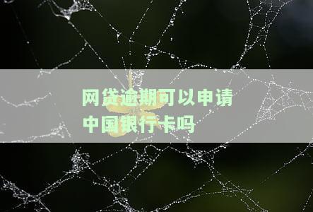 网贷逾期可以申请中国银行卡吗-网贷逾期可以申请中国银行卡吗安全吗