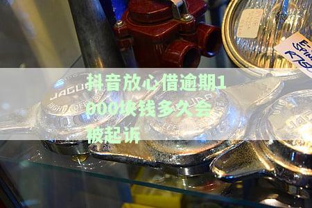 抖音放心借逾期1000块钱多久会被起诉-抖音放心借逾期1000块钱多久会被起诉呢