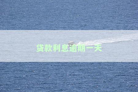 贷款利息逾期一天-贷款利息逾期一天会影响征信吗
