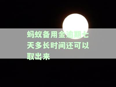 蚂蚁备用金逾期后能否继续使用？安全性如何？