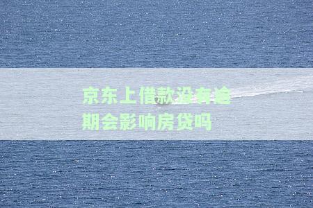 京东上借款没有逾期会影响房贷吗怎么办，京东借款未逾期，对房贷有影响吗？解决方案大揭秘！