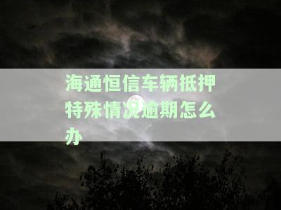 有关海通恒信抵押车：逾期3年，拖车数量大