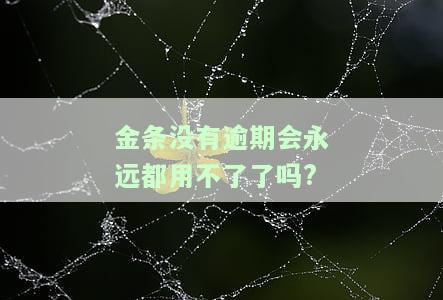 金条没有逾期会永远都用不了了吗知乎，金条未逾期为何无法使用？原因解析