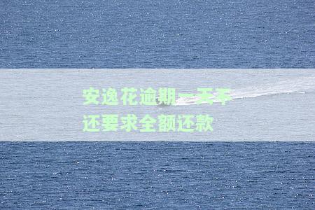 安逸花逾期一天还款后能否再次借款及？
