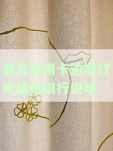 浦发信用卡逾期打电话给银行说明有问题吗，信用卡逾期后，是否应该主动联系银行？
