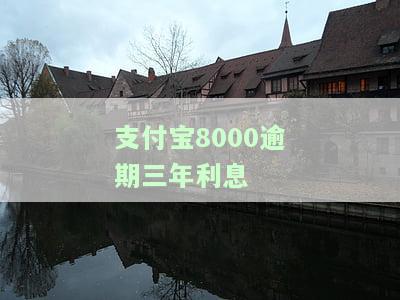 支付宝8000逾期三年利息-支付宝8000逾期三年利息多少