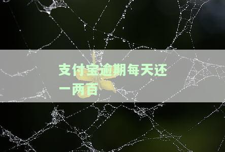 支付宝逾期每天还一两百会被起诉吗，支付宝逾期每日还款一两百是否会面临被起诉的风险？