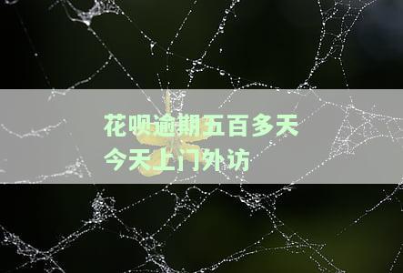 花呗逾期五百多天，今天上门外访，如何处理？