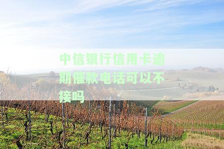 中信银行信用卡逾期催款电话可以不接吗？真的需要协商吗？