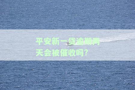平安新一贷逾期两天是否会被催收？