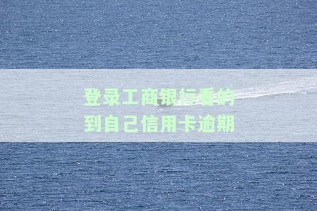 登录工商银行看的到自己信用卡逾期吗，查询工商银行信用卡逾期情况：如何在网银上查看？