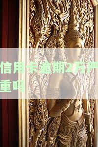 信用卡逾期2万严重吗？如何处理？