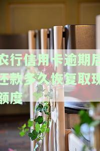 农行信用卡逾期后还款多久恢复取现额度-农行信用卡逾期后还款多久恢复取现额度了