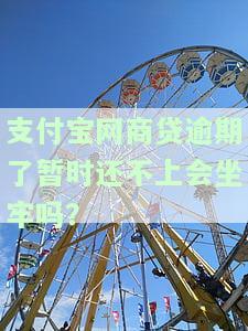 支付宝网商贷逾期了暂时还不上会坐牢吗，网商贷逾期未还款是否会面临刑事责任？