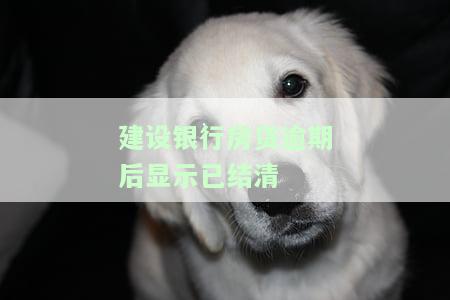 建设银行房贷逾期后显示已结清怎么办，如何处理建设银行房贷逾期后显示已结清的问题？