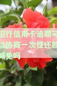 招行信用卡逾期可以协商一次性还款减免吗，如何协商招行信用卡逾期？一次还清能否减免？