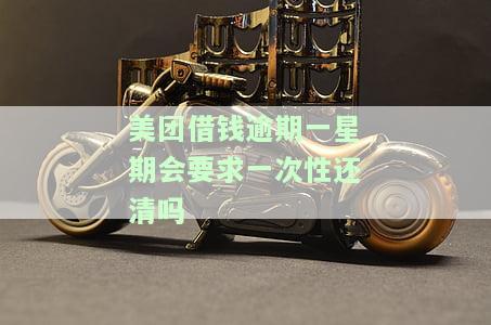 美团借钱逾期一星期会要求一次性还清吗是真的吗，美团借钱逾期一周是否会被要求一次性还清？真相大揭秘！