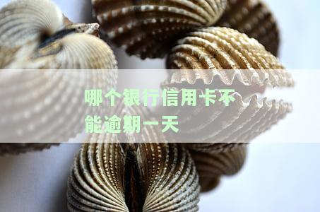 哪个银行信用卡不能逾期一天呢，如何避免信用卡逾期：哪些银行的信用卡不能逾期一天？