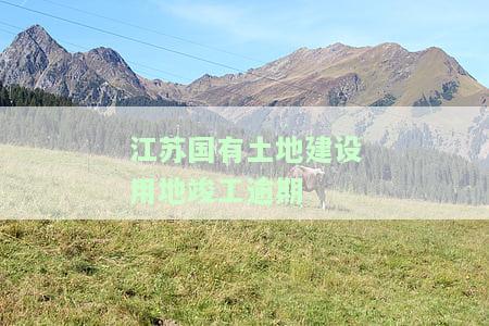 江国有土地建设用地竣工逾期处理方式探讨