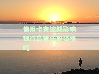 征信报告有逾期,影响高管任职吗，征信逾期会影响高管任职吗？你需要了解的真相！