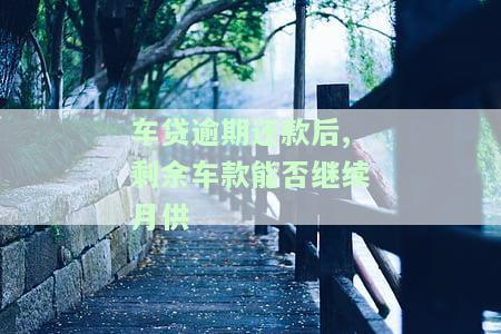 车贷逾期还款了车子还能够开回吗，车贷逾期未还，还能将车辆取回吗？