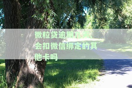微粒贷逾期会扣别的银行卡吗，是否会扣其他银行卡？了解微粒贷逾期的处理方式