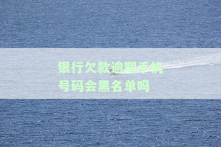 银行欠款逾期后，手机号码是否会进入黑名单？如何查询？