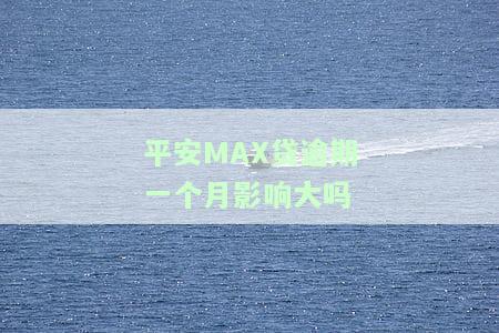 平安贷款逾期一天会影响后续贷款吗？