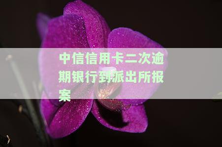 中信银行逾期公安局找我，逾期未还中信银行贷款，公安局已介入调查