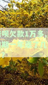 借呗欠款1万多,逾期一年涨了几千块，惊人涨幅！借呗逾期一年，欠款竟从一万上涨至几千元