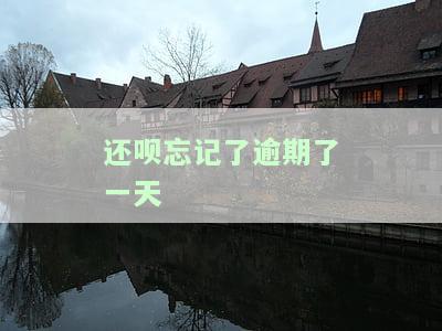 还呗忘记了逾期了一天怎么办，忘记还款？别担心，教你处理还呗逾期一天的情况！